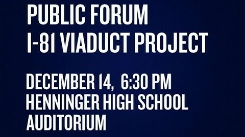 I-81 PROJECT IN SYRACUSE: VOICE YOUR CONCERNS