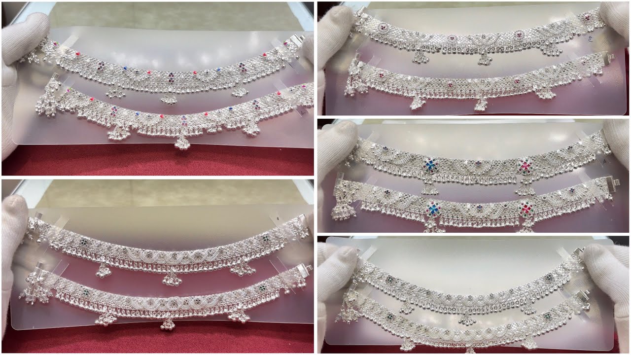 Latest silver heavy Payal design || chandi payal designs with price