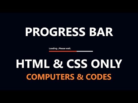 CSS Progress Bar | Computer Conversation