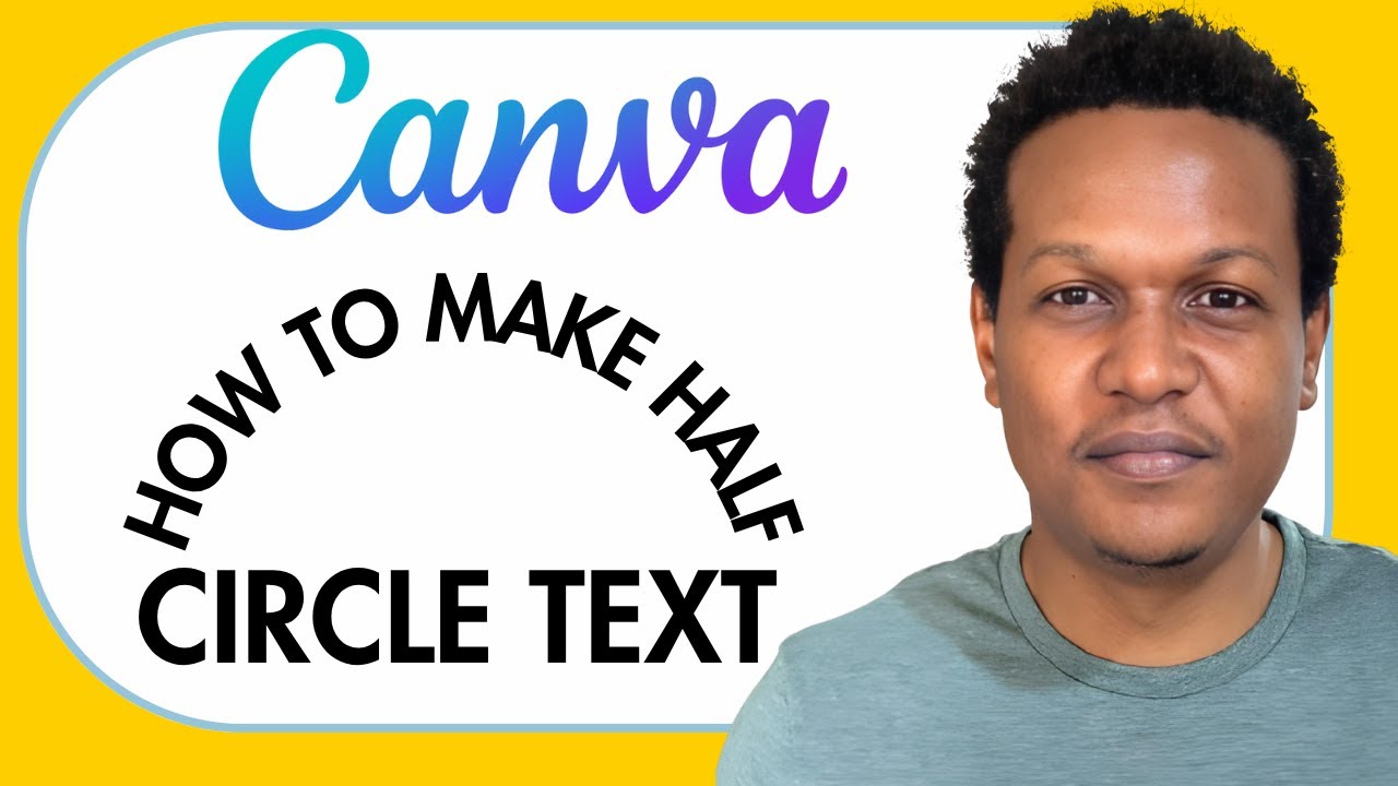 HOW TO MAKE HALF CIRCLE TEXT IN CANVA - YouTube