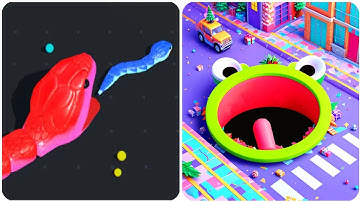 Snake Clash.io vs Hole.io - Satisfying ASMR Gameplay (Max Level)