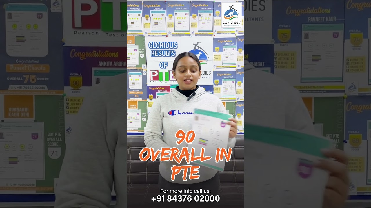 How to Score 90 Overall in PTE | Real Result | SAGA Studies