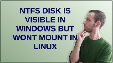 Unix: NTFS disk is visible in windows but wont mount in Linux