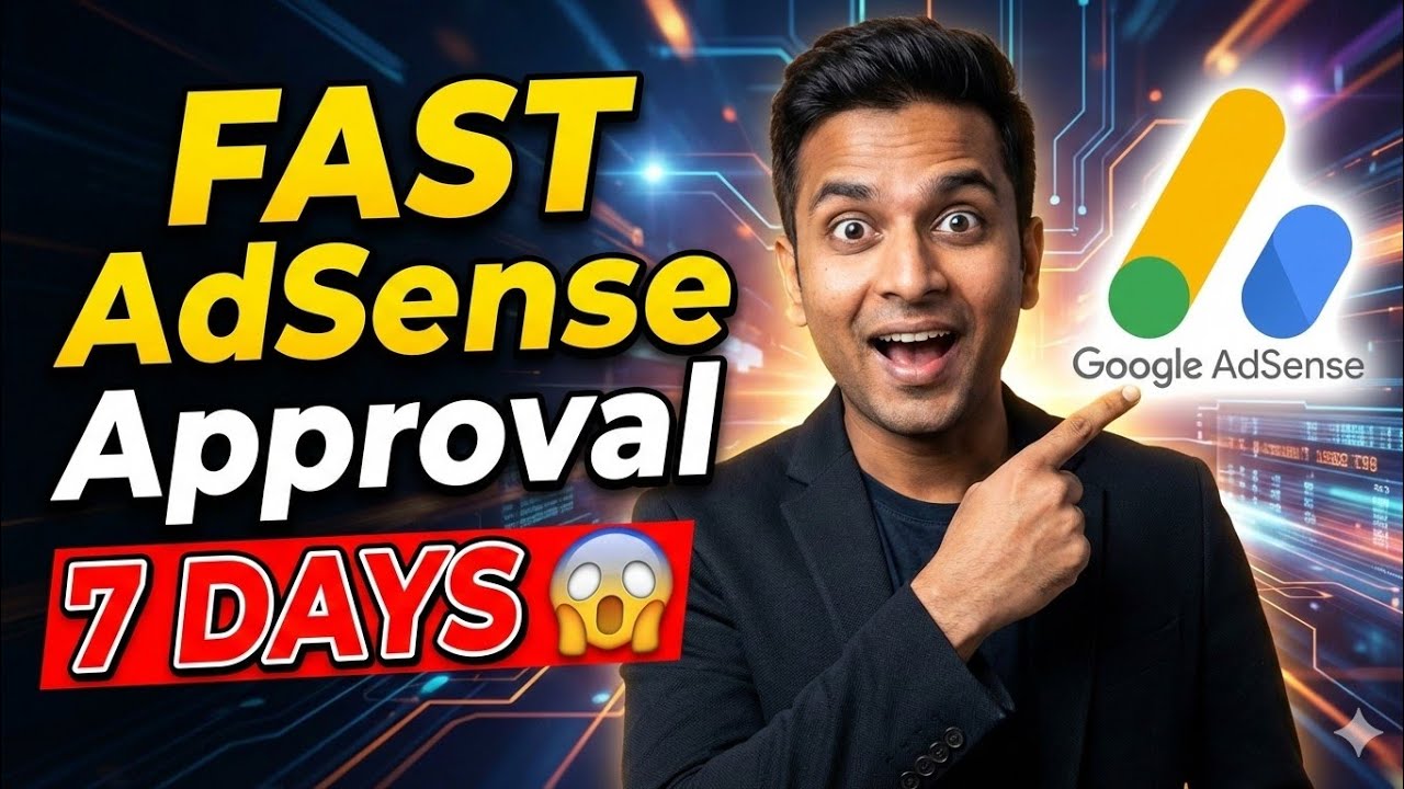 Fast AdSense Approval in 2026 (Latest Method | No Rejection) 100% Working