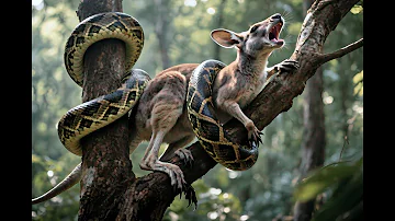 Tree Kangaroo vs Python: A Night Attack Turns Shocking
