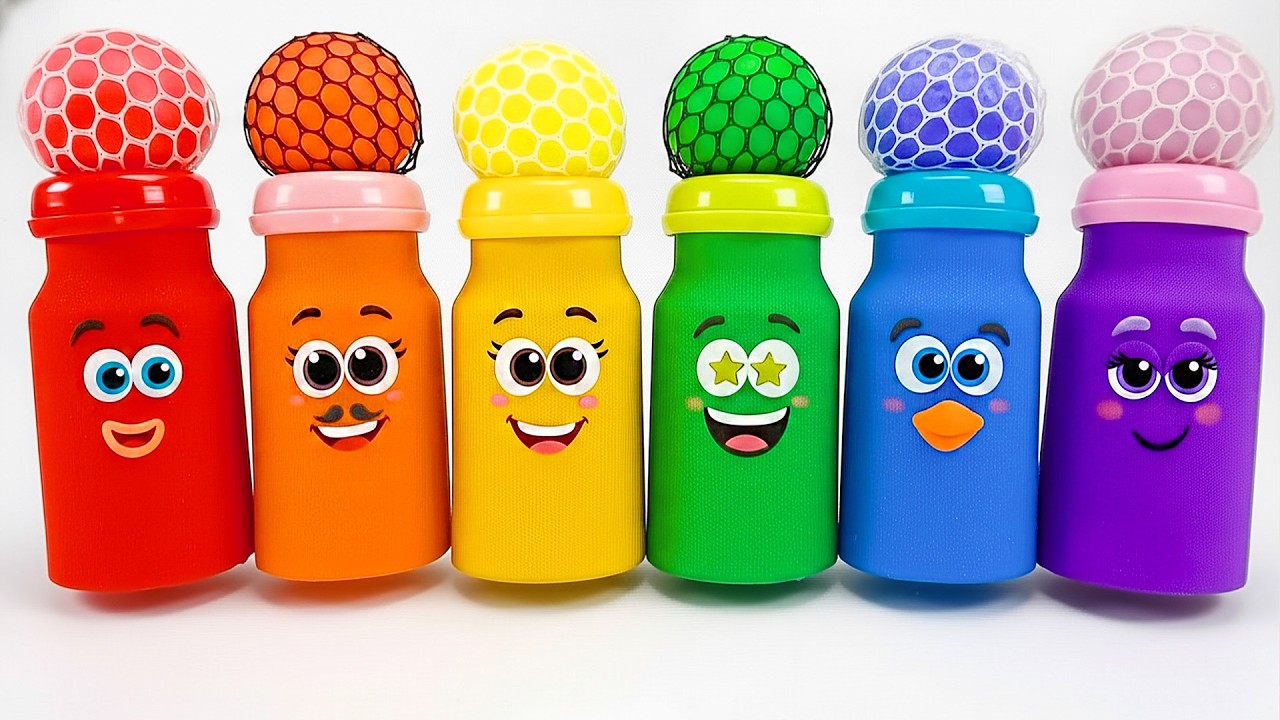 15 Minutes Kinetic Sand ASMR 🎧🌈 Relaxing Rainbow Bottle Mesh Ball Cutting | Gentle Sand ASMR