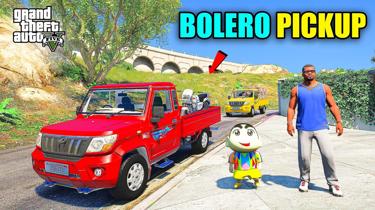 Franklin & Shinchan Buy Mahindra Bolero Maxx Pickup And Start Transport Business in GTA 5