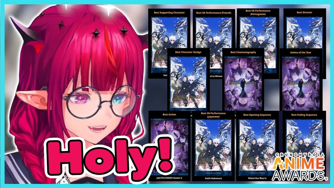 IRyS was left blown away after seeing Jujutsu Kaisen win 11 awards in different categories