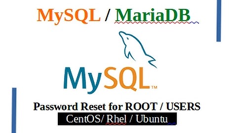 reset  mysql-mariadb root password in linux