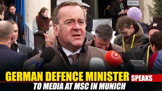 LIVE: German Defence Minister Boris Pistorius speaks to press |Munich Security Conference | Munich
