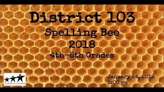 School District 103 Spelling Bee 2018
