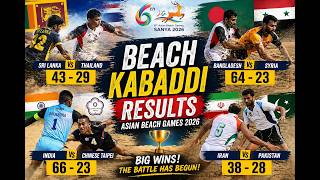 Beach Kabaddi Results  | Asian Beach Games 2026 Highlights
