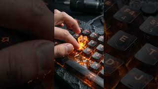 🔥 Molten Lava Keyboard ASMR | Satisfying AI Typing Sounds (4K)