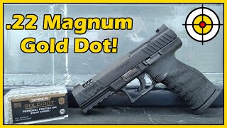 Speer Gold Dot .22WMR Ballistic Gel Test Using The New Walther WMP &amp; Heritage Barkeep!