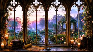 Magical Garden Window | Peaceful Piano Music for Reading, Relaxation & Sleep (4K) | Fake Window screenshot 5