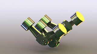 Solidworks  Movimento Pistoni Motore V6 by adriano balzan 1,210 views 3 years ago 1 hour, 17 minutes