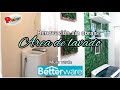 Renovación del área de LAVADO🧺🧦👕(sin obra) Papel tapiz betterware//organización con PRICHOS😳