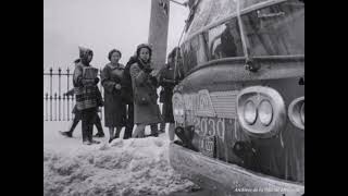 Scènes hivernales et construction du métro. - [196-]