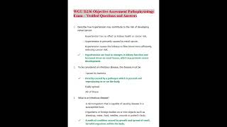 WGU D236 Pathophysiology Exam Questions & Answers | Verified Study Guide to Pass FAST!