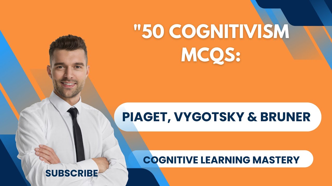 50 Comprehensive MCQs on Cognitivism in Education | Piaget, Vygotsky, Bruner | Cognitive Strategies|