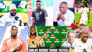 BIG SHOCK😱TACTICAL PLAN OF CARLOS QUEIROZ REVEALED, BEN ASARE KEY, ANDRE AYEW CONSIDERED? 4-4-2 PLAN