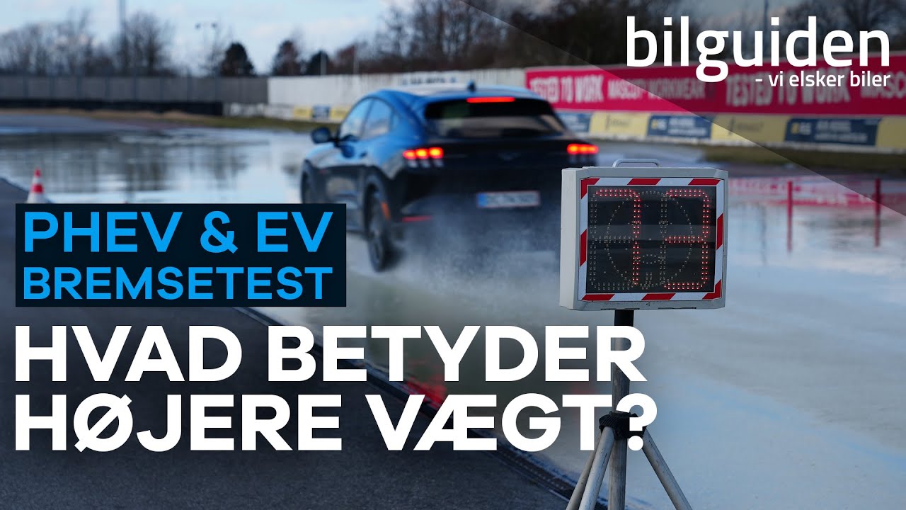 Bremsetest: Hvor meget betyder vægten på en elbil / plug-in hybrid? | bilguiden