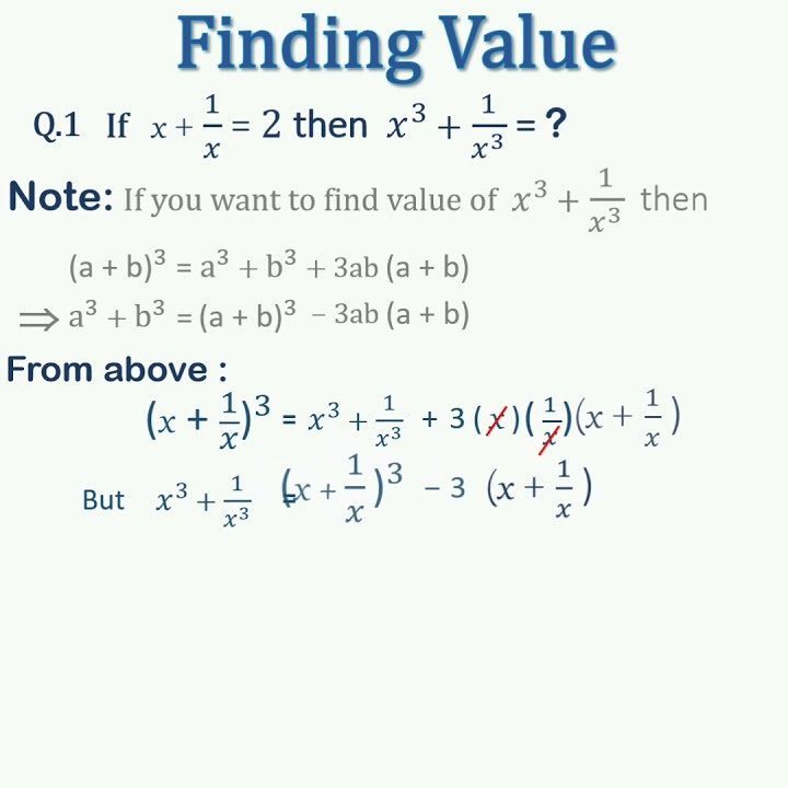 Find Value Of X3 1 x3 Algebra Tricky Solution algebra formula find-value-of-x3-1-x3-algebra-tricky-solution-algebra-formula
