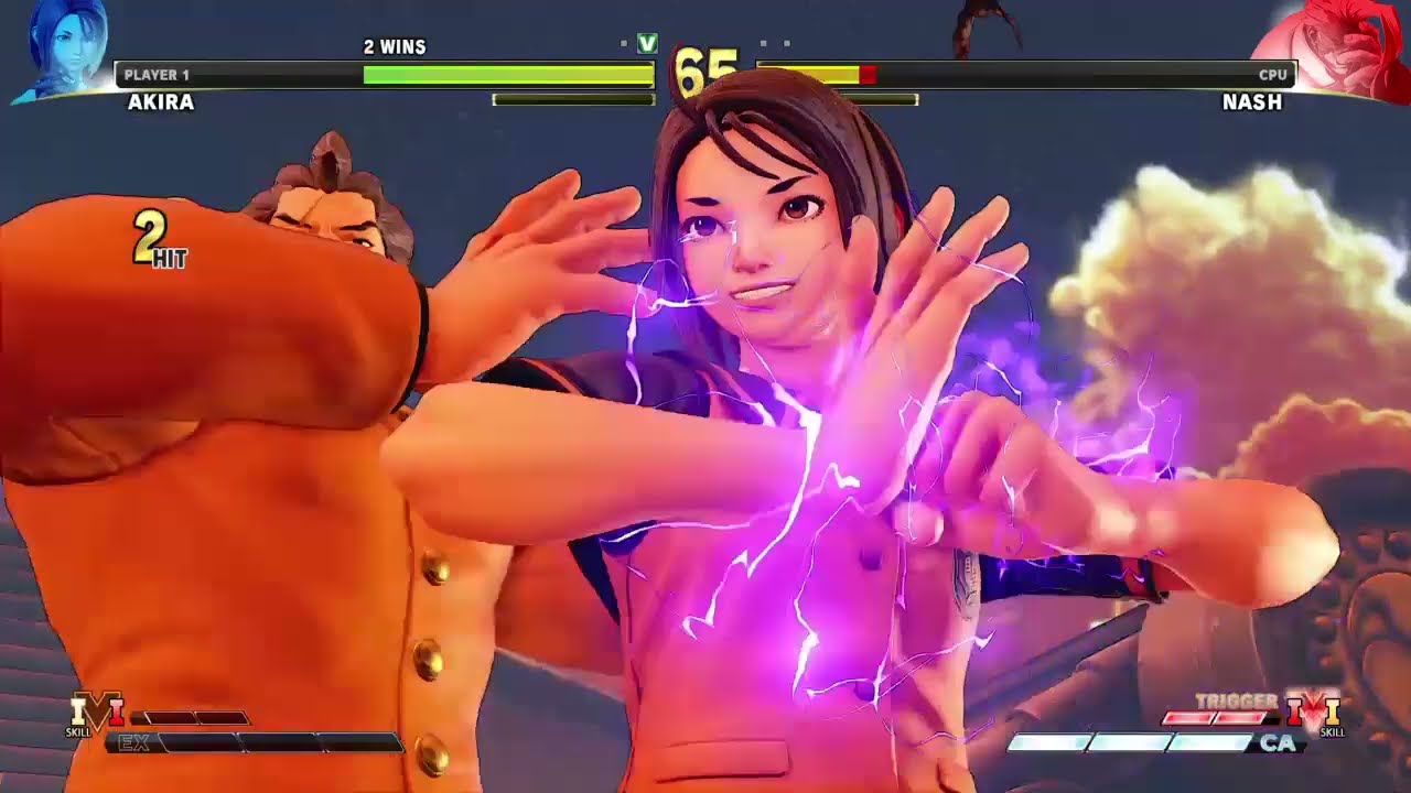 STREET FIGHTER V - Akira VS Nash