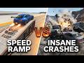 I Built a Speed Boost Ramp in BeamNG.drive – The Crashes Got Insane