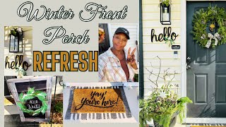 New Year 2024|Winter Front Porch Refresh|Decorate & Clean With Me