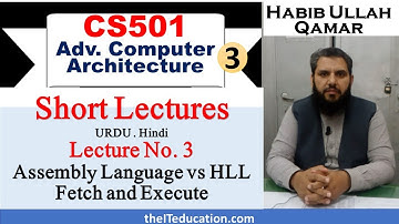 cs501 Short Lectures 3 | VU short lectures | Advances Computer Architecture   Assembly Language