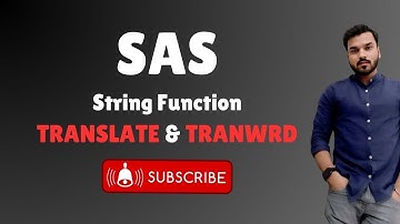 Translate and Tranward I SAS I Difference between TRANSLATE and TRANWRD Functions in SAS