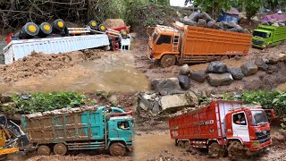 PERKUMPULAN TRUK VIDIO TERGULING DAN OFROAD DI JALAN XTRIM DAN BERLUMPUR ‼