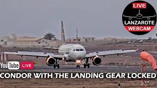 CONDOR PLANE  with the LANDING GEAR LOCKED by LanzaroteWebcam
