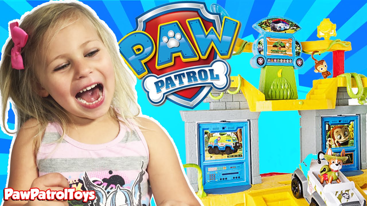 paw patrol toy videos eggs PAW PATROL Jungle Rescue Monkey Temple with Tracker a brand new Paw Patrol Toy