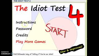 The Idiot Test 4 Walkthrough