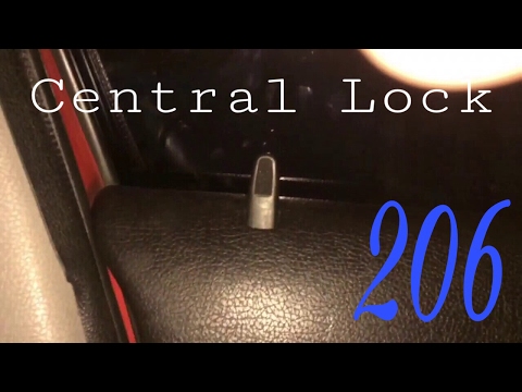 Pasang motor central lock model universal di peugeot 206