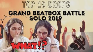 Our very first time reacting to BEATBOX!!! | Top 10 Drops! Grand Beatbox Battle Solo 2019 | This 🤯