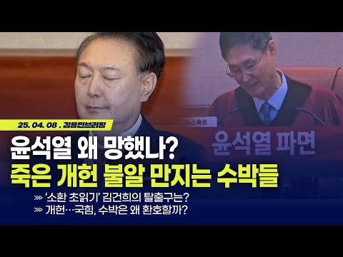 죽은 개헌 불알 만지는 <strong>수박들</strong> with 김태형 소장  [김용민 브리핑] 2025.4.8