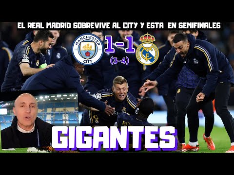 UN REAL MADRID INDESTRUCTIBLE ELIMINA AL MANCHESTER CITY. CHAMPIONS ÉPICA, LUNIN GIGANTE