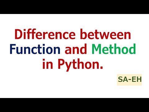 Difference between Function and Method in Python | Function vs Method ...