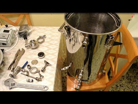 איבזור וטיונינג של מיכל בישול בירה \ זיקוק אלכוהול אוניברסלי 50 ליטר עם רשת פנימית