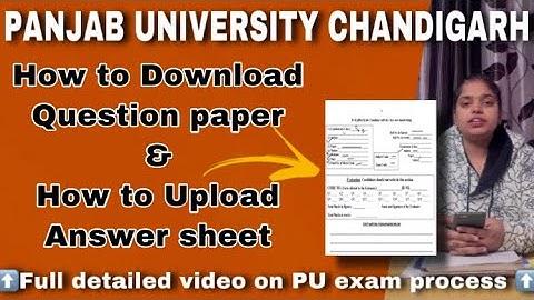 PANJAB UNIVERSITY ONLINE EXAM 2022 | Answer sheet kaise upload karna hai & question paper download |