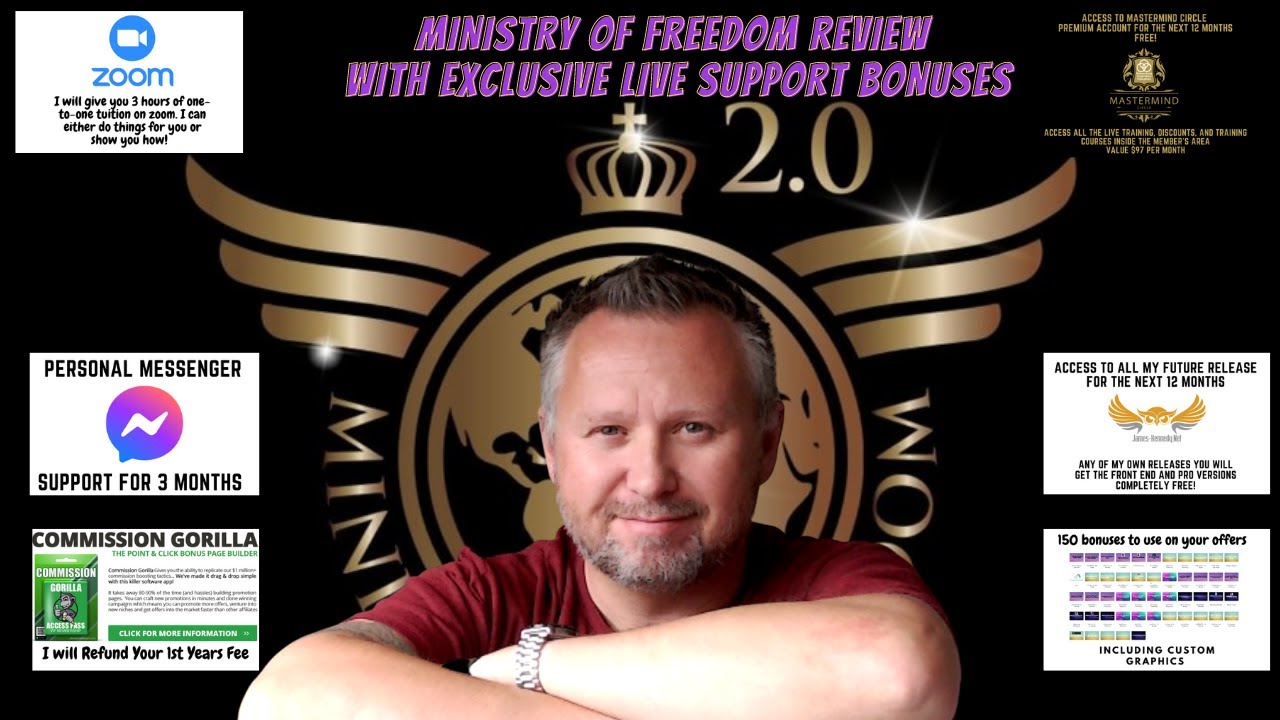 🆕Ministry Of Freedom Review Ministry Of Freedom Jono Armstrong 2021  1 to 1 Support Bonuses