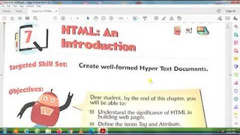 HTML: An Introduction. Part 2 (Computer) Class 6