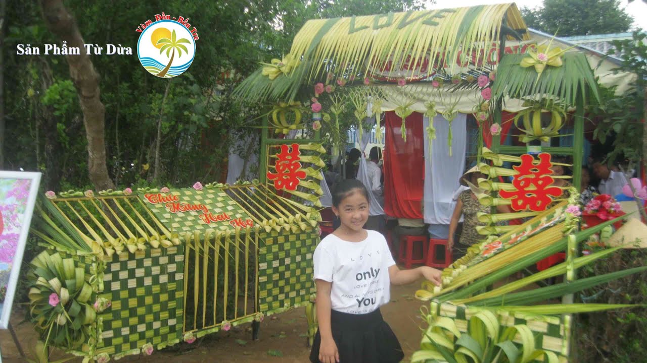 Hướng dẫn trang trí cổng cưới lá dừa Miền Tây full,... - youtube