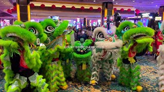 Lion Dance Choy Chang / Lettuce Performance ~ Yau Kung Moon USA Year of the Dragon [4K]