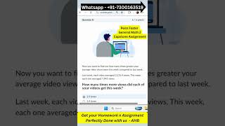 Penn Foster General Math 2 Capstone Assignment