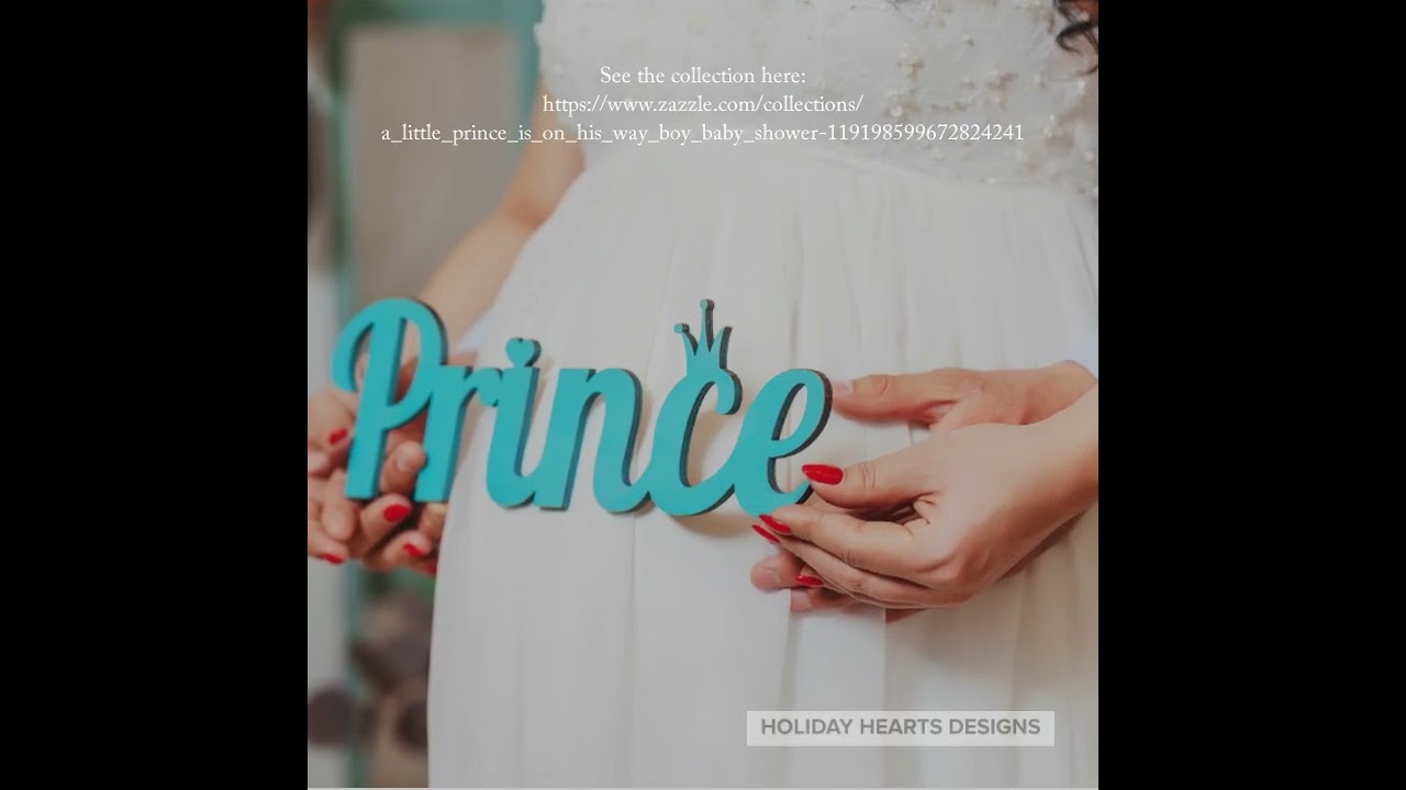 A Little Prince Boy Baby Shower Invitation and Accessories Template Design Collection