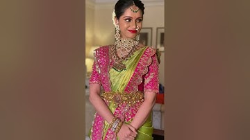 Beautiful South Indian Bridal/Hairstyle/Makeup 💄/Saree/Jewellery/..#shorts #viral#trending